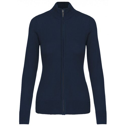 Gilet Zippé Cardigan K962 - Femme - Bleu Marine