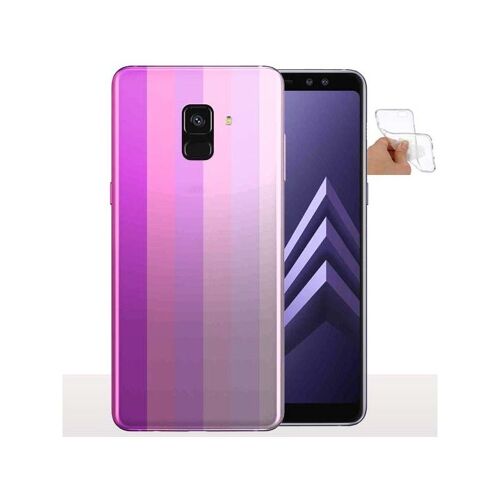 Coque Samsung A8 2018 Purple Rose Lavande / Housse Silicone / Souple / Collection pour les Filles