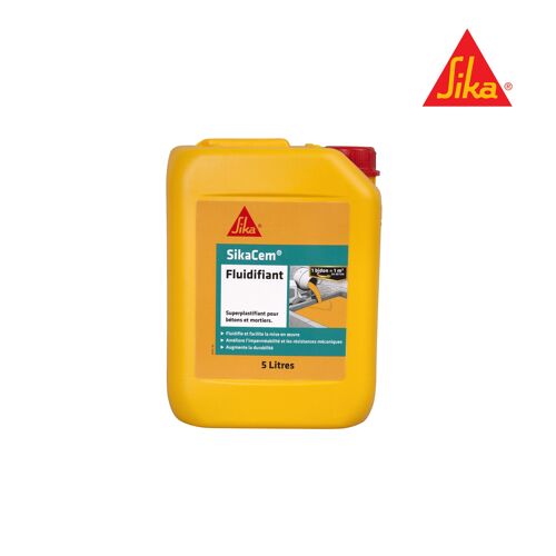 Superplastifiant haut réducteur d'eau SIKA SikaCem Fluidifiant - 5L