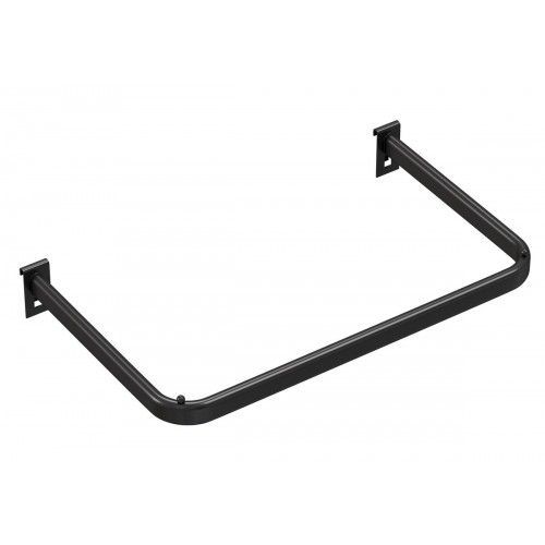Barre de penderie 58 cm - tube Ø25 mm - finition noir BOHNACKER