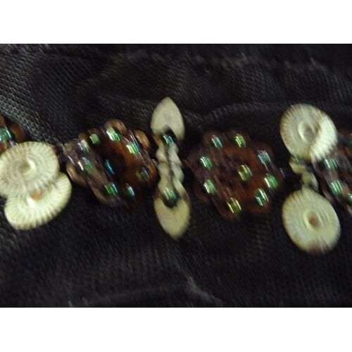 Bandeau De Dentelle Avec Perles Noir