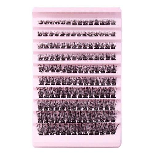 10 Rangées Segmentées Faux Cils Épais Maquillage Yeux Faux Cils 