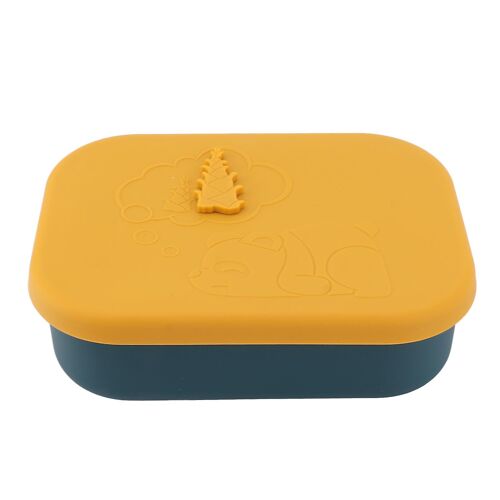 Boîte à lunch en silicone Rectangle étanche 3 compartiments divisé récipient de stockage des aliments pour enfants adultes