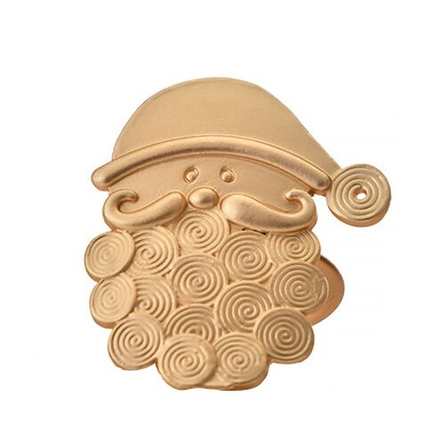 Napkin Ring Alloy Metal Holder 6pcs Santa Claus Head Party Strass Table Décoration Parties pour mariage