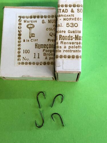 500 Hamecon N 11 Palette Bronzé Forgé Renversé À Pointe Rentrante Ref 530 Peche Mustad Entre 10 Et 12