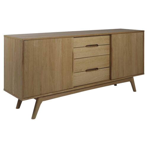 Buffet en panneaux de particules avec 4 tiroirs et 2 portes - Beige