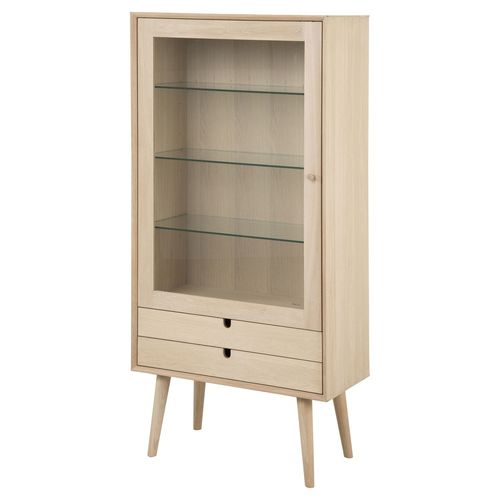 Vitrine En Panneau De Particules Avec Tiroirs Et Étagères - Beige