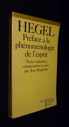 Préface À La Phénoménologie De L'esprit