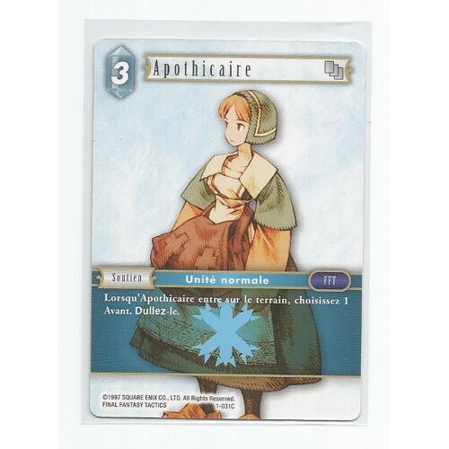 1-031c - Apothicaire - Commune Normale - Série 1 - Final Fantasy Tcg - Français