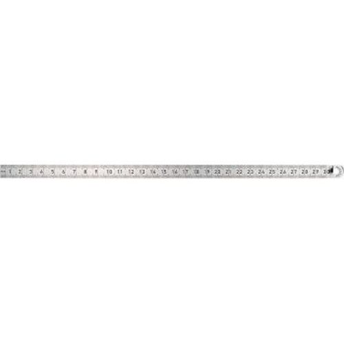 Règle graduée en acier, Long. : 2000 mm, Larg. : 30 mm, Epaisseur 1,0 mm, Graduation du bord supérieur : 1/2 mm, Graduation du bord inférieur : 1/1 mm