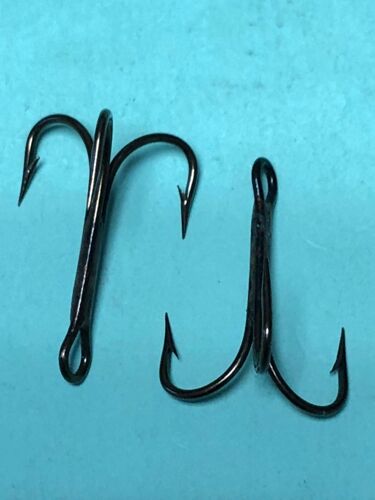 50 Hamecon N 3 Triple Bronzé Longue Tige Ref 555 Mustad Peche Idem 9617 Bz De Vmc. Entre Le 2 Et Le 4