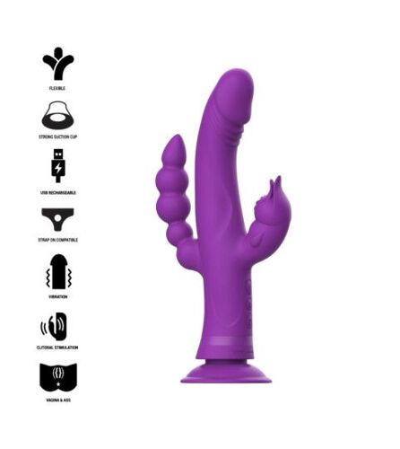 Intense - Casanova Vibrator Rabbit Silicone Triple Engine Purple