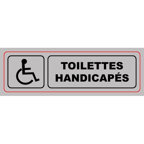 Plaque VISO - WC handicapés - 170 x 40 mm - S34