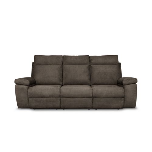 Canapé De Relaxation Manuel 3 Places En Tissu Houda - Taupe