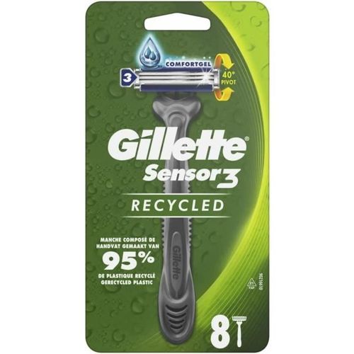 Gillette Sensor3 Recycled Rasoir Jetable 3 Lames X8 