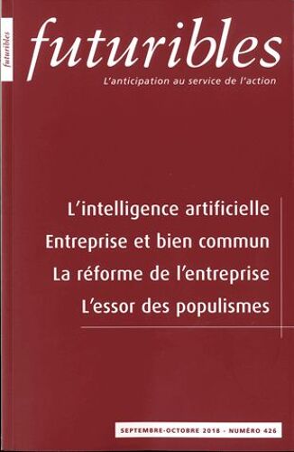 Futuribles N°426, Septembre-Octobre 2018
