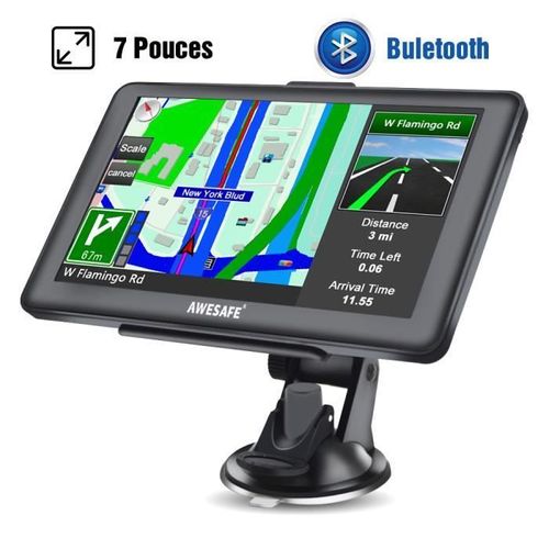 Awesafe Gps Poids Lourds Gps Voiture 7 Pouce Écran Tactile 48 Cartographie Nationale Bluetooth Mises À Jour Gratuites Permanent