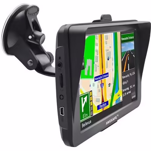 Gps Voiture Awesafe Écran Tactile 7 Pouces Carte Mise À Jour 48 Pays Européens