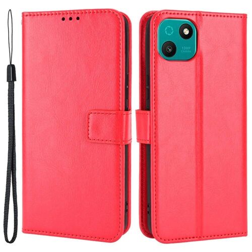 Housse pour Wiko T10 - etui coque pochette portefeuille + film ecran - ROUGE