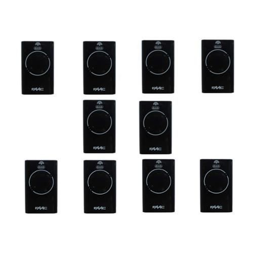 Pack de 10 Télécommandes FAAC XT2-868 SLH Noir