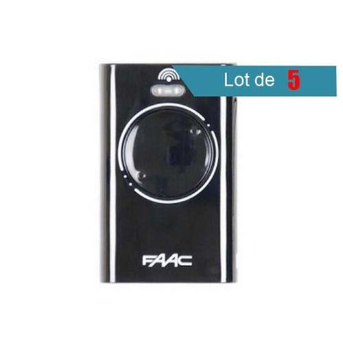 Lot de 5 Télécommandes FAAC XT2 433 SLH BLACK