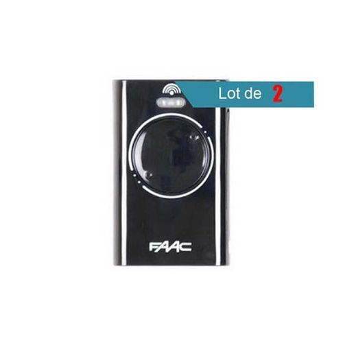 Lot de 2 Télécommandes FAAC XT2 433 SLH BLACK