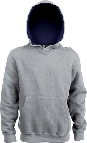 Sweat À Capuche Enfant - K453 - Gris Et Bleu Marine