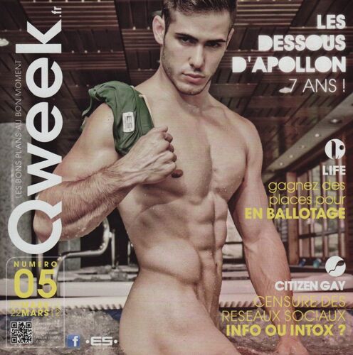 Qweek (Magazine Gay) / 09-03-2012 N°5 : Shakira (1/4p) - Karl Lagerfeld (1/2p)