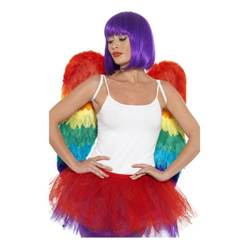 Ailes De Plumes Arc-En-Ciel 60x60 Cm (Taille Unique)