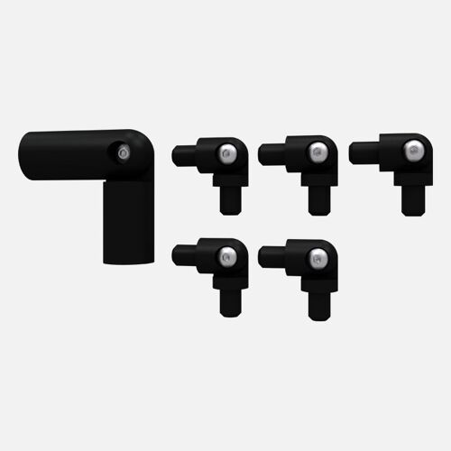 Kit d'angle pour garde-corps - Coloris noir profond