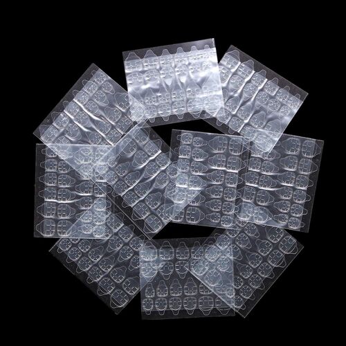 Katea 10 Feuilles Imperméable À L'eau Respirant Gelée Double Face Adhésif Ongles Ongles Autocollant Colle Faux Ongle Pointes 