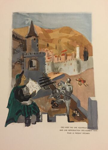 Reproduction D'aquarelle De Georges Lombard.