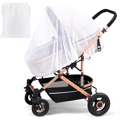 Moustiquaire Poussette Protection Anti-Insectes Moustiquaire Bebe Universelle Pour Poussette, Landau, Auto-Siège, Lit Parapluie
