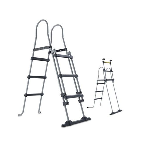 Hecht 00091 Echelle double pour piscine 107 cm -symétrique hors sol accessoire piscine Marches 2x3