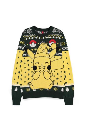 Pokemon - Pikachu Happy - Pull De Noël (L)
