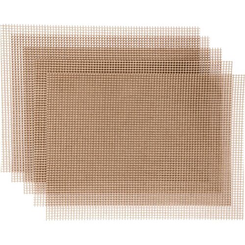 Lot De 5 Tapis De Cuisson Barbecue Tapis De Bbq,40x30cm Barbecue Rectangulaire Antidéparant Réutilisable Découpable Tapis De Four Pour
