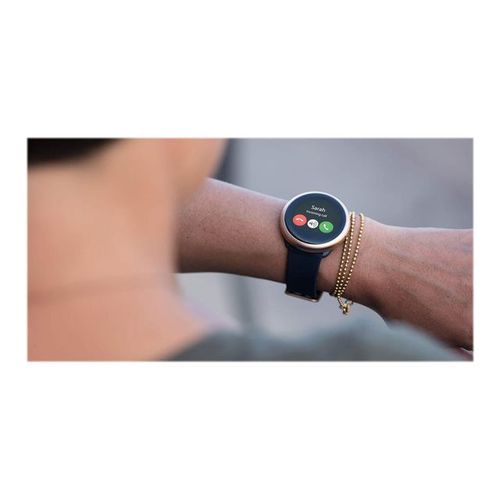 Mykronoz Zeround2 - 45 Mm - Or Rosé - Montre Intelligente Avec Bande - Silicone - Bleu - Affichage 1.22" - Bluetooth - 57 G