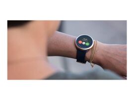 MyKronoz ZeRound2 - 45 mm - or rosé - montre intelligente avec bande - silicone - bleu - affichage 1.22" - Bluetooth - 57 g