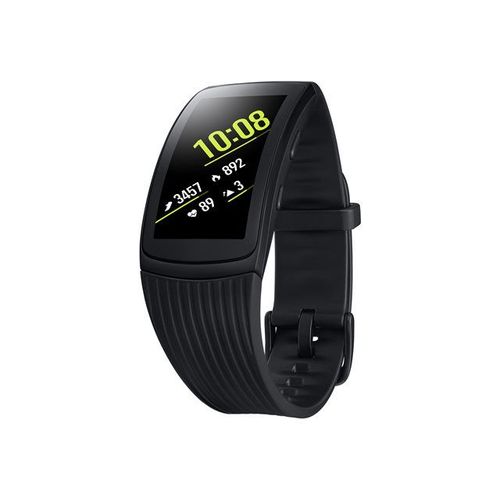 Samsung Gear Fit2 Pro - Tracker d'activités avec bracelet - élastomère - taille du bracelet : S - affichage 1.5" - 4 Go - Wi-Fi, Bluetooth - 33 g - noir