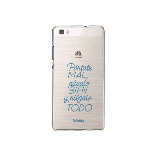 Ascendeo Words - Coque De Protection Pour Téléphone Portable - Polyuréthanne Thermoplastique (Tpu) - Transparent - Pour Huawei P8 Lite