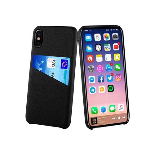 Muvit Card Case - Coque De Protection Pour Téléphone Portable - Polyuréthane Texturé - Noir