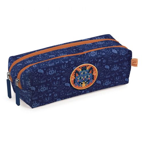 Trousse En Coton Monstre Double Compartiment