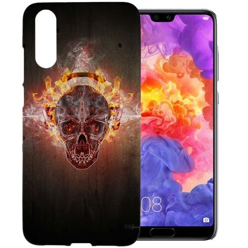 Coque Huawei P20 Pro Skull Audio / Housse Silicone / Anti Chocs / Collection Tribale