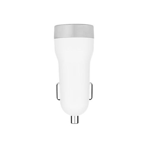 Artwizz CarPlug Double - Adaptateur d'alimentation pour voiture - 2.4 A - 2 connecteurs de sortie (USB) - blanc, aluminium