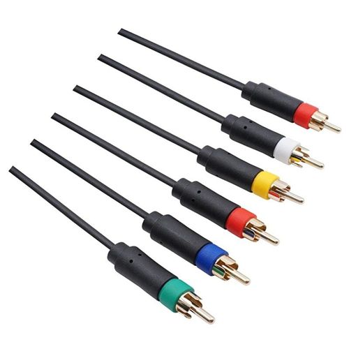 Câble Composant Pour Ps2/Ps3, 1.8m, Câble De Jeu Haute Résolution Premium, Accessoires Pour Sony Playstation 2/3
