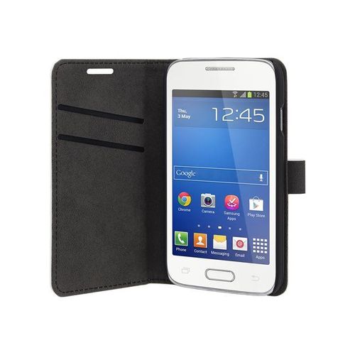 Muvit Slim S Folio - Étui À Rabat Pour Téléphone Portable - Polyuréthane, Polycarbonate - Blanc - Pour Samsung Galaxy Trend 2 Lite