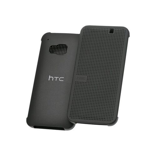 HTC Dot View Premium HC M231 - Étui à rabat pour téléphone portable - gris foncé - pour HTC One (M9)