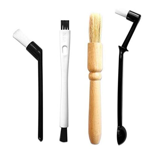 Brosse De Nettoyage Pour Moulin À Café, Brosse À Expresso Pour Dépoussiérer Le Bois Et Brosse De Machine À Expresso En Nylon Avec Cuillère Pour Les Grains De Haricots, Etc