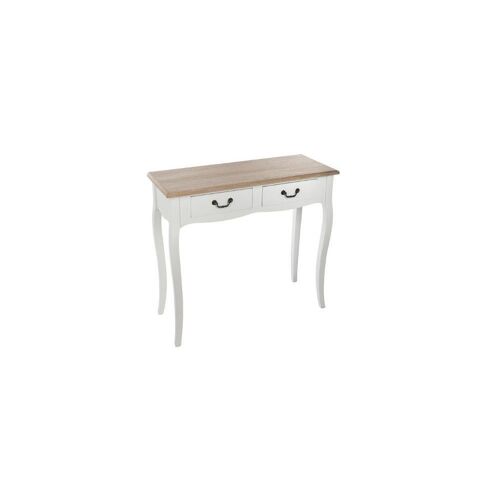 Console 2 tiroirs - Chrysa - L 87 x l 34 x H 78 cm - Blanc