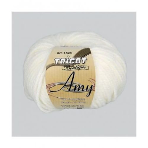 Fil À Tricoter Tricot Boutique Amy - Distrifil Blanc (01)